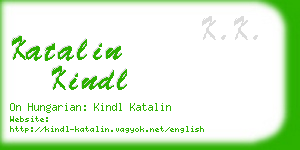 katalin kindl business card